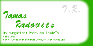 tamas radovits business card